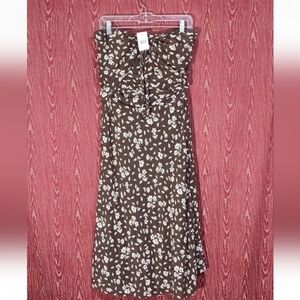 RALPH LAUREN Brown Floral Raydan Halter Sleeveless Backless Floral Dress Women 4